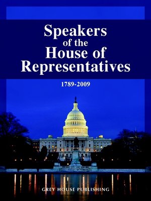 cover image of Speakers of the House of Representatives 1789-2009